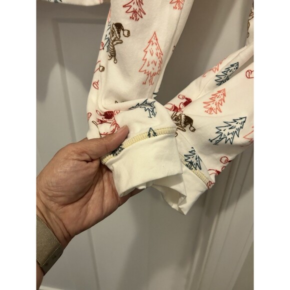 Disney Winnie The Pooh Holiday Christmas Pajama Set Top & Pants Medium Knit Cozy - Picture 5 of 8